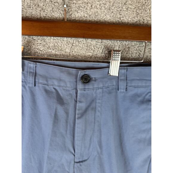 Brooks Brothers 346 Pants Mens 30x30 Blue Chino Casual Flat Front Straight Fit - Picture 4 of 16